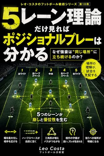 5レーン理論だけ見ればポジショナルプレーは分かる: なぜ強豪は“同じ場所”に立ち続けるのか？ サッカーが急に分かるシリーズ (フットボール分析室)